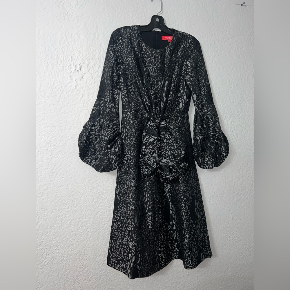 Midi puff sleeve dress